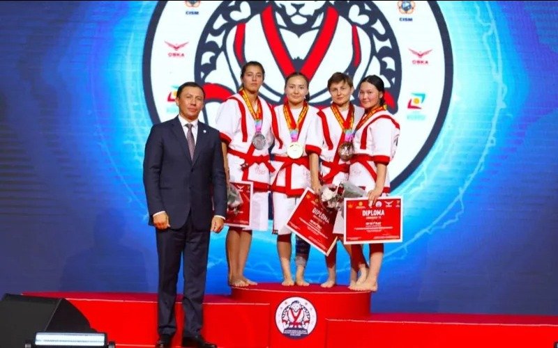 Kazakhstan sweeps four medals at I CISM Military Kazakh Wrestling Challenge