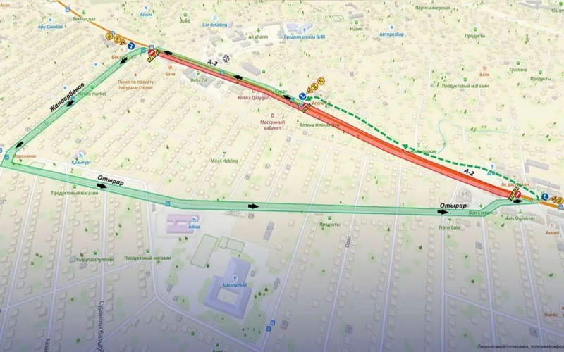 На месяц перекроют участок трассы А-2 в Шымкенте
