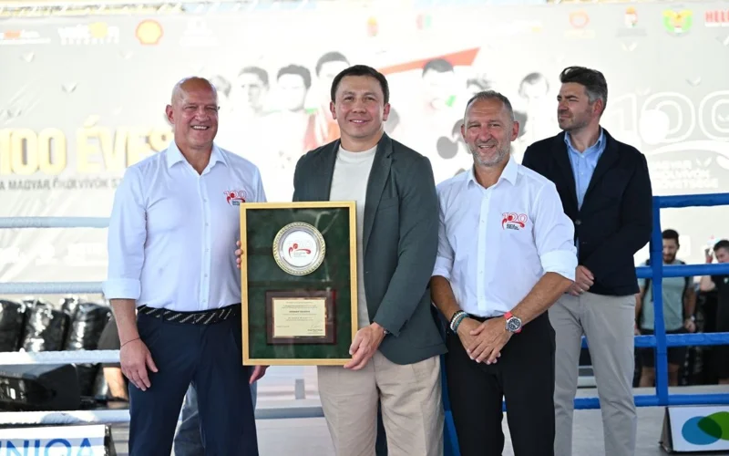 Golovkın Majarstan boks federatsııasynyń 100 jyldyq mereıtoıyna qatysty