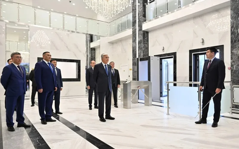 President surveys new building of National Security Committee Department in Astana 