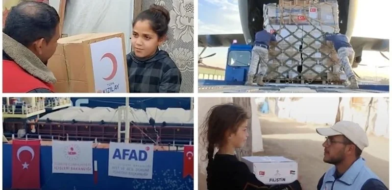 Túrkııa Gazadaǵy halyqqa 101 myń tonnadan astam gýmanıtarlyq kómek jiberdi