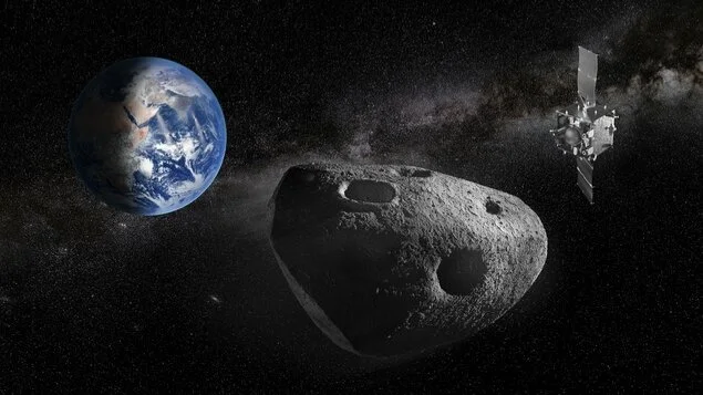 Artistic rendering of the probe to be sent to the asteroid Apophis (C) on the Ramses mission.
