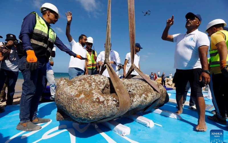 Egypt recovers sunken archaeological finds from Mediterranean Sea Egypt recovers sunken archaeological finds from Mediterranean Sea