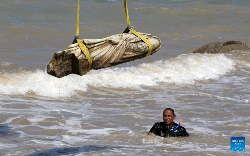 Egypt recovers sunken archaeological finds from Mediterranean Sea Egypt recovers sunken archaeological finds from Mediterranean Sea