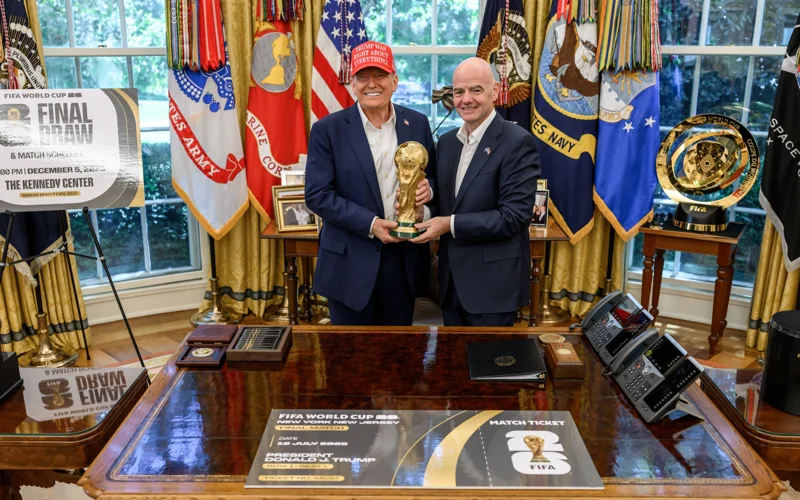 U.S. President Donald Trump and FIFA President Gianni Infantino