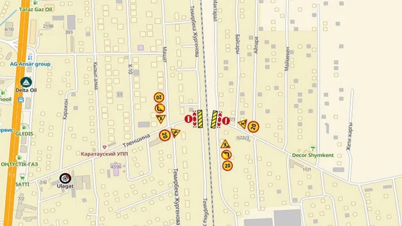 В Шымкенте перекроют улицу Тленшина