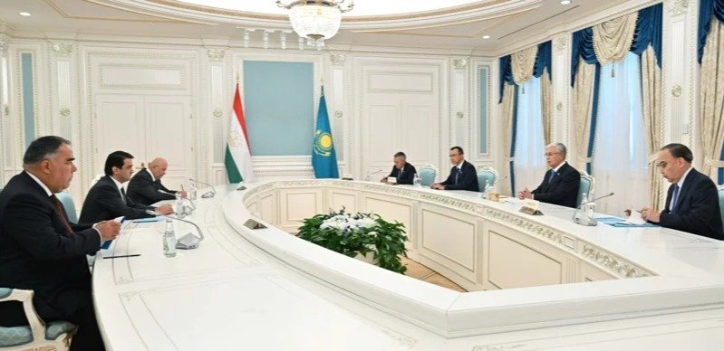 President Tokayev meets Tajik National Assembly Chairman Rustam Emomali,