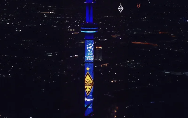 Тарихи жеңістен кейін Көктөбе мұнарасы «Қайраттың» түсіне боялды