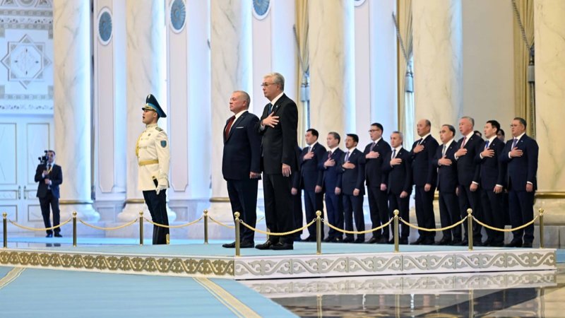 Qasym-Jomart Toqaev Aqordada Iordanııa Korolin qarsy aldy Qasym-Jomart Toqaev Aqordada Iordanııa Korolin qarsy aldy