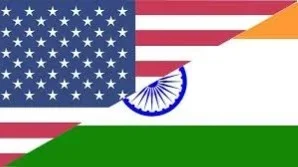 US and Indian flags