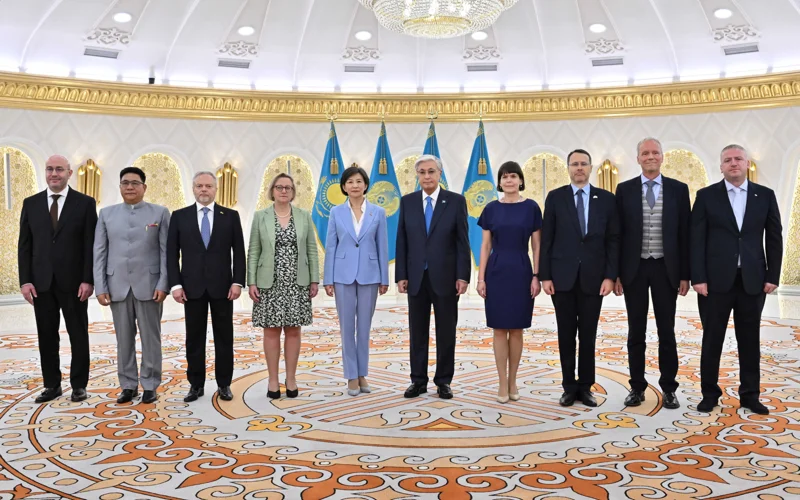 Kassym-Jomart Tokayev receives copies of credence from foreign ambassadors