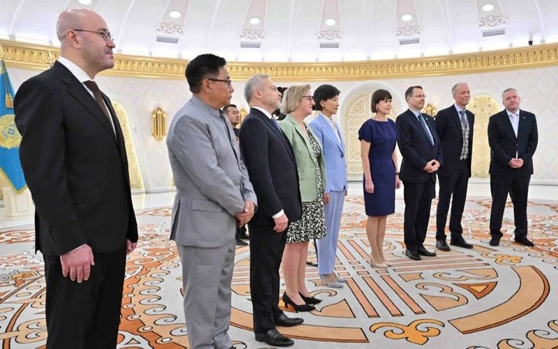 President Kassym-Jomart Tokayev receives copies of credence from foreign ambassadors
