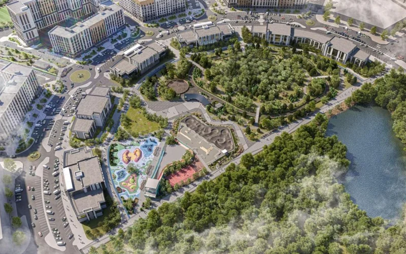 Новый парк с искусственным прудом и зонами отдыха строят в Астане