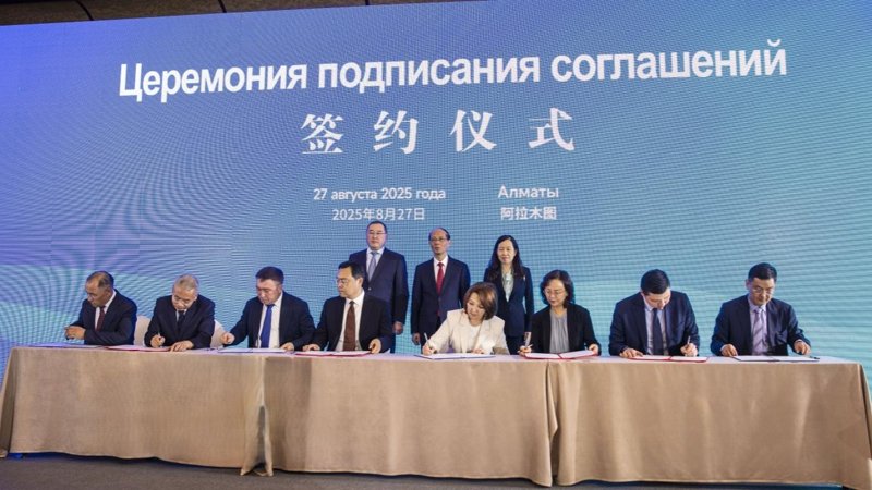 中国青海省代表团访问阿拉木图州 双方签署七项合作备忘录 中国青海省代表团访问阿拉木图州 双方签署七项合作备忘录