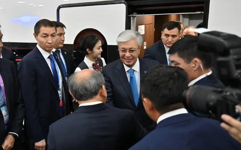 Kassym-Jomart Tokayev arrives in Beijing