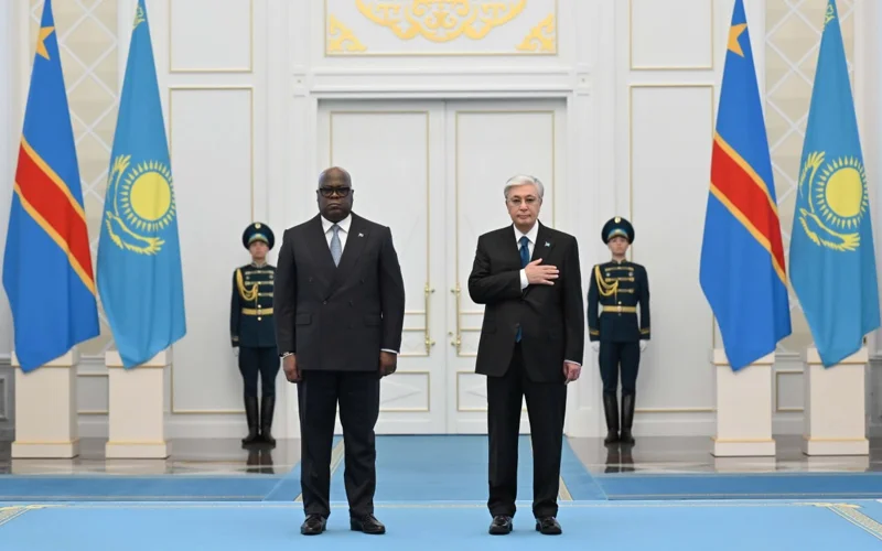 Qasym-Jomart Toqaev Aqordada Kongo Prezıdentin qarsy aldy