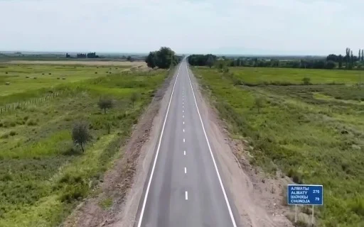 Завершен ремонт участка трассы от Алматы до Хоргоса