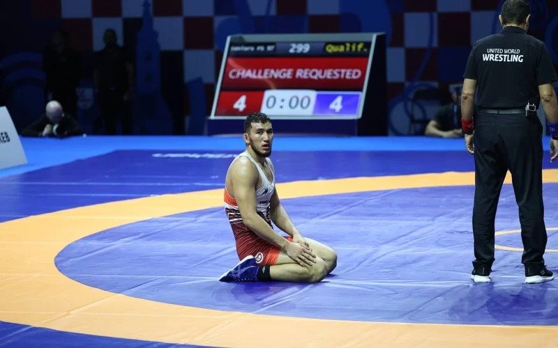 Rizabek Aitmukhan retains bronze medal hope in Zagreb Rizabek Aitmukhan