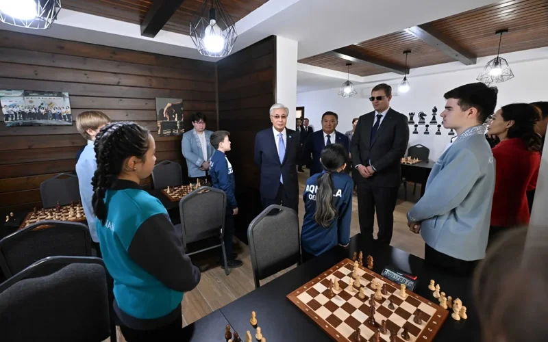 Head of State visits Chess House in Kokshetau