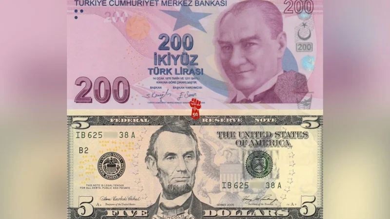 Курс лиры ослабевает: номинал самой крупной банкноты Турции опустился ниже $5