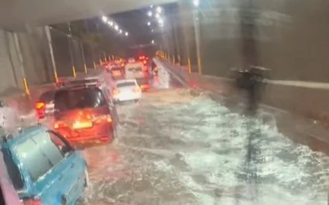 потоп после дождя в Алматы