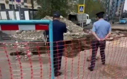 полиция проверяет подрядчиков дорожных работ в Алматы