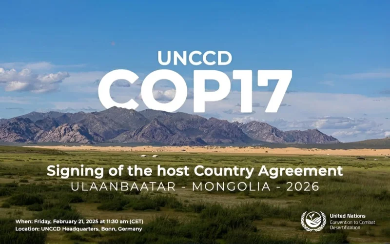 Mongolia to Host UNCCD COP17 With Participation of 10,000 Delegates