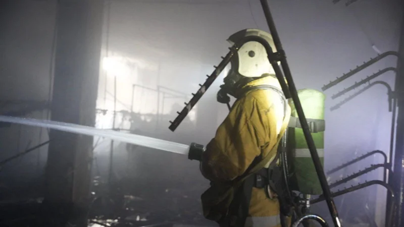 пожар в ТРЦ Шымкента