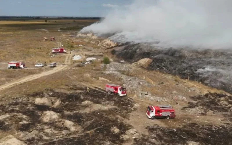 Blaze at Almaty region landfill localized