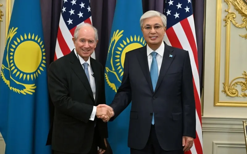 President discusses cooperation with Blackstone