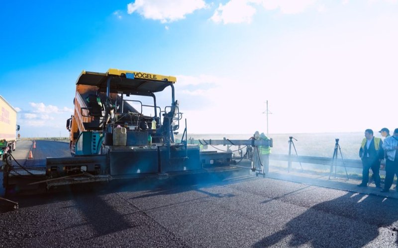 «Superpave» технологиясы бойынша алғашқы жол телімдері төселді