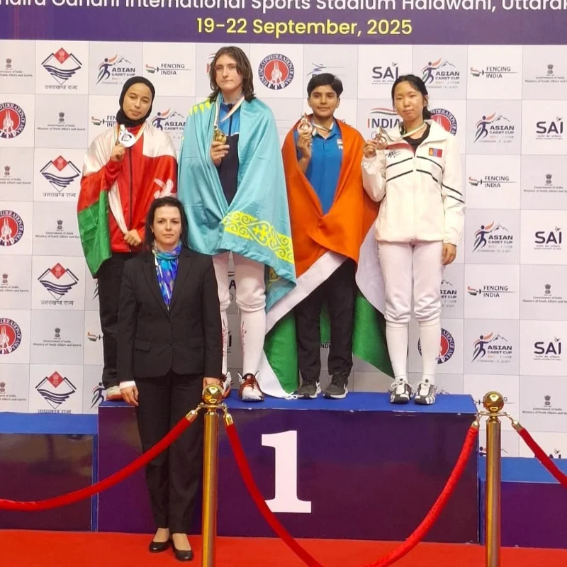 Team Kazakhstan wins 2 gold medals at Asian Fencing Cadet Cup