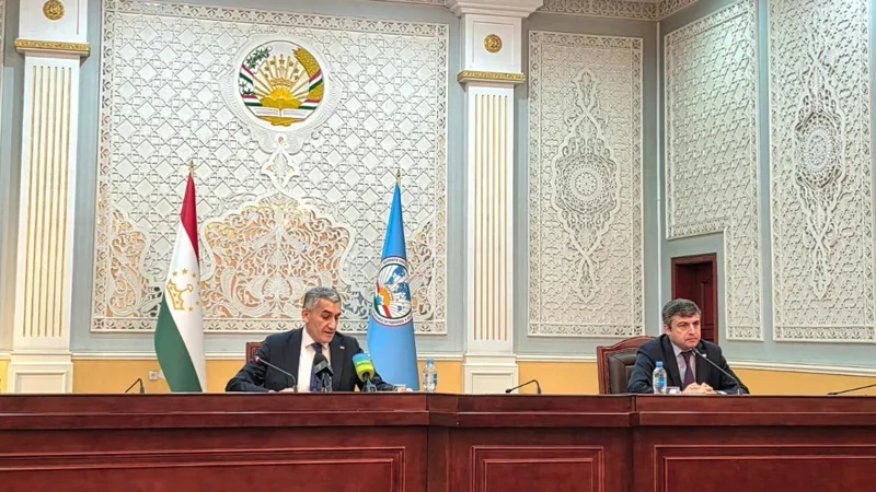 Briefing at Tajik MFA