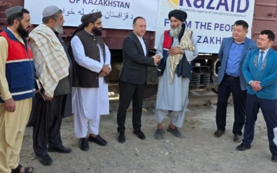 Қазақстаннан Ауғанстанға 36 гуманитарлық көмек вагоны келіп жетті