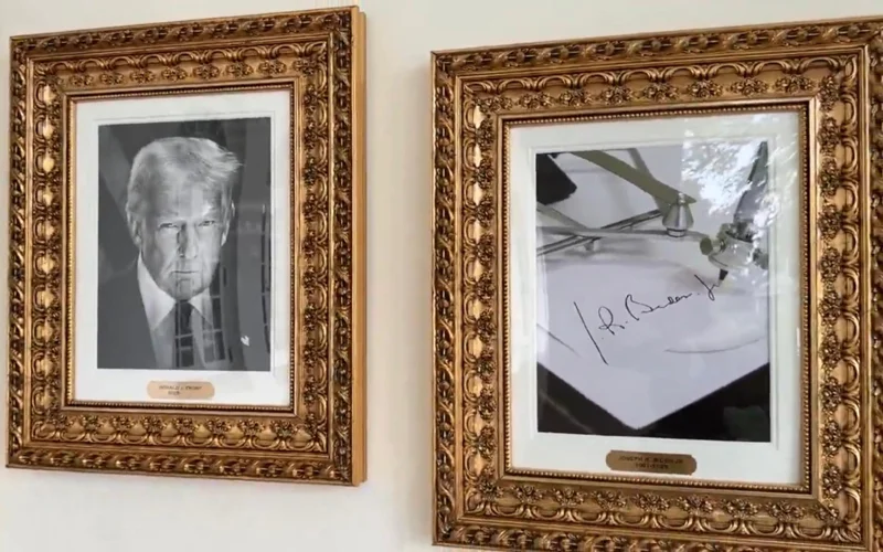 Трамп разместил в Белом доме изображение автопера вместо портрета Байдена