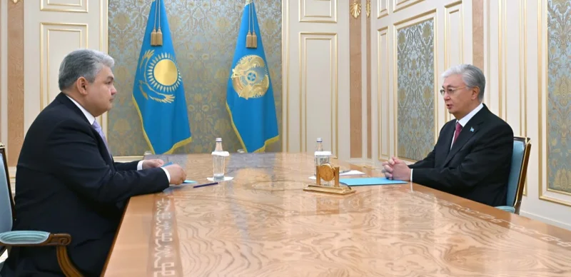President receives newly-appointed FM Yermek Kosherbayev 