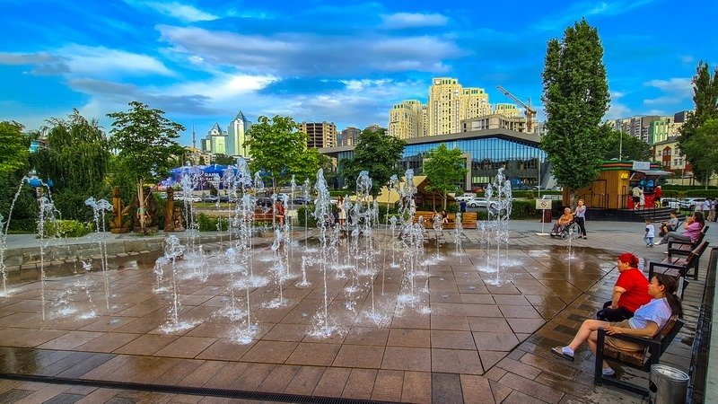 Осень в Алматы. Фонтаны 
