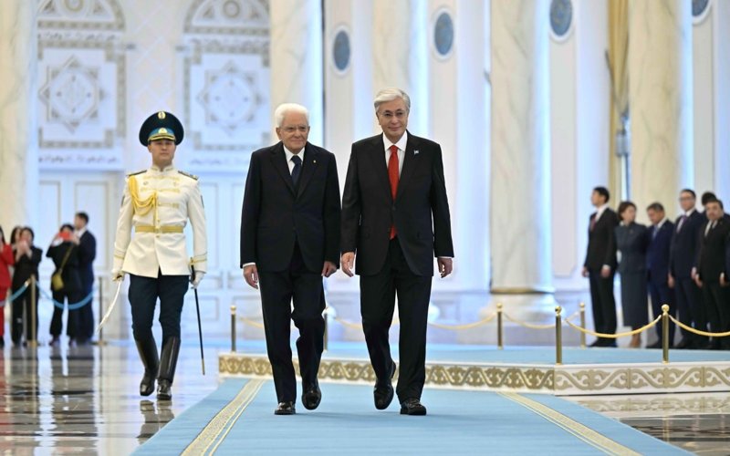 Қасым-Жомарт Тоқаев Италия Президентін Ақордада қарсы алды 