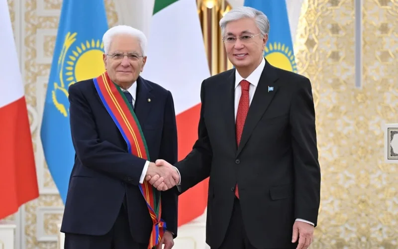 President Tokayev hands over 1st degree Dostyq Order to Sergio Mattarella