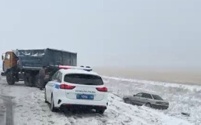 Қостанайда қар жаууына байланысты полиция қызметі күшейтілді
