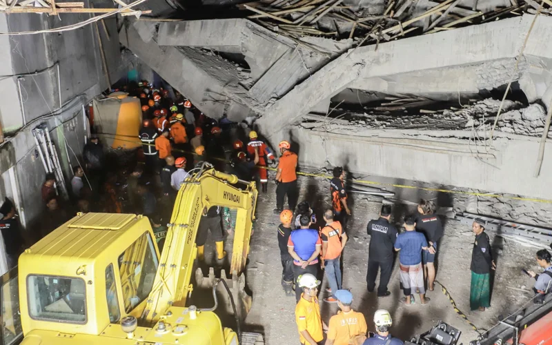 School building collapse in Indonesia leaves dozens missing, injured