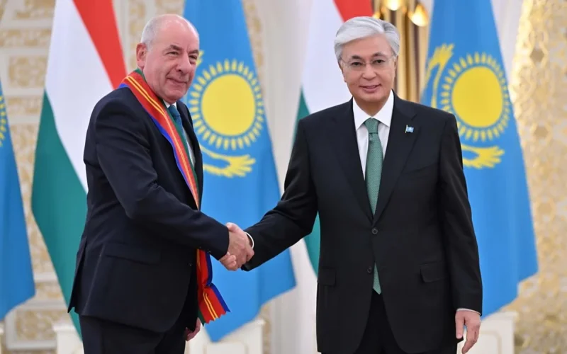 Tokayev awards 1st degree Dostyq Order to Hungarian President Tamás Sulyok