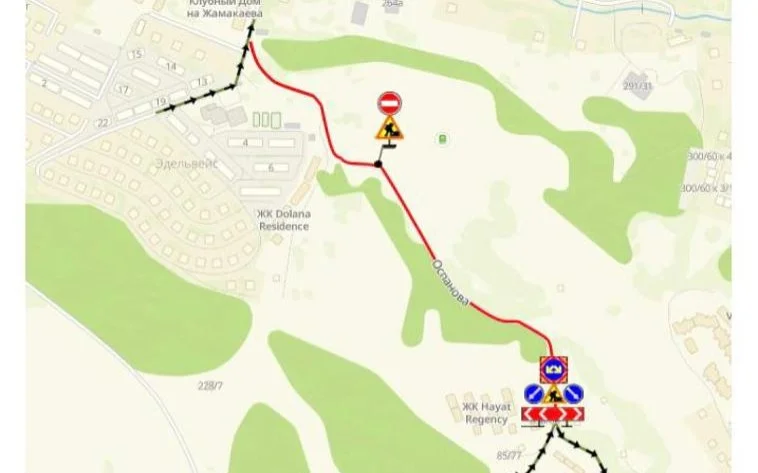 В Алматы на ночь ограничат движение транспорта из-за работ по арыку