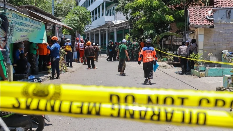 School building collapse in Indonesia leaves dozens missing, injured