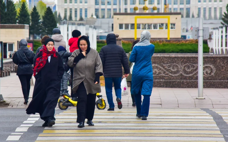 осень, күз, люди, адамдар, пешеход