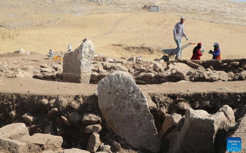 12,000-year-old pillar carved with human face uncovered in SE Türkiye