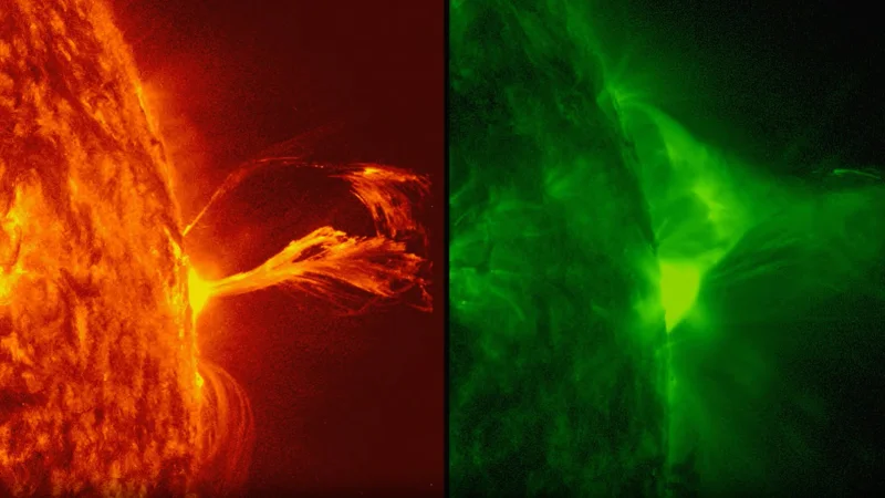 Огромный выброс плазмы произошел на Солнце
