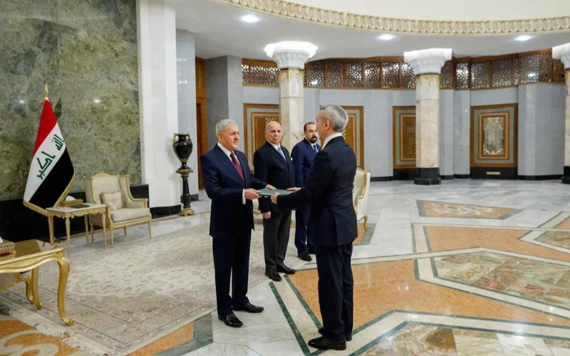 Kazakh ambassador presents his credentials to Iraq president