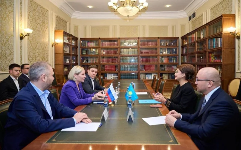 Аида Балаева и Ольга Любимова, заседание подкомиссии по культурно-гуманитарному сотрудничеству 