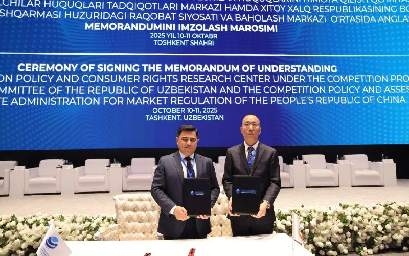 Uzbekistan, China sign MoU to boost competition policy and fintech cooperation